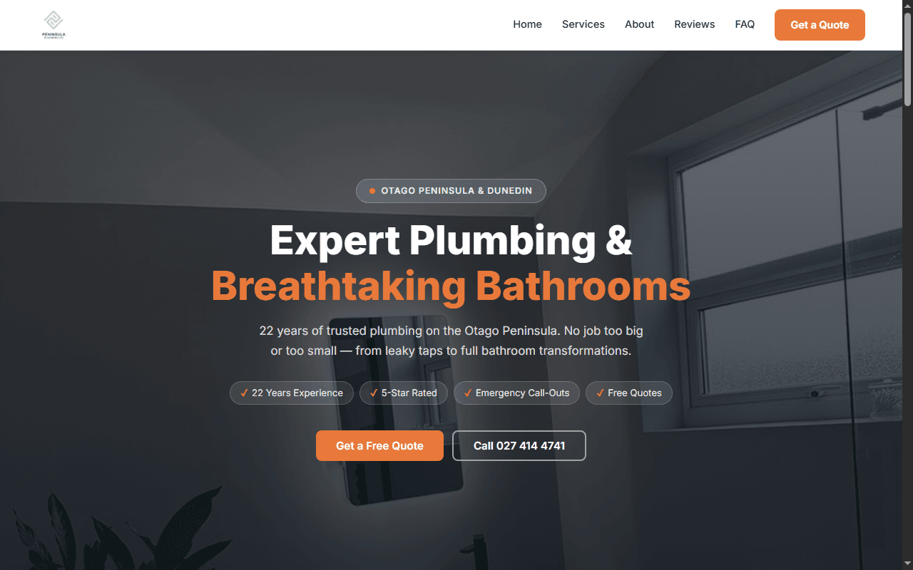 Peninsula Plumbers Ltd website